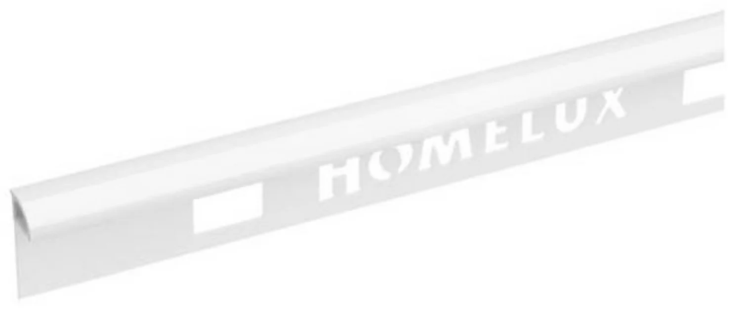 Homelux 8mm Quadrant PVC Tile Trim - Gloss White - 1.83m 3 Homelux 8mm Quadrant PVC Tile Trim - Gloss White - 1.83m
