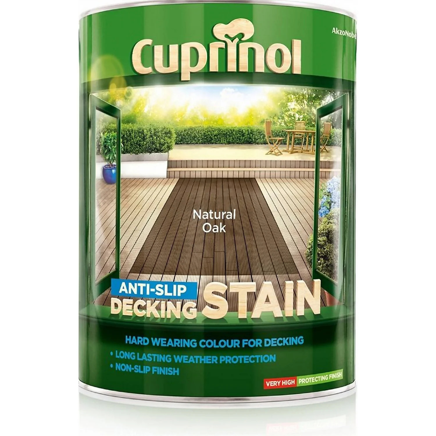 Cuprinol Anti-Slip Decking Stain - Natural Oak - 5L 3 Cuprinol Anti-Slip Decking Stain - Natural Oak - 5L