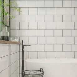 None Plain White Ceramic Wall Tile 250 X 200mm - 1sqm Pack -Wood Care Store 12807744 1444909414689177