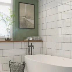 None Plain White Ceramic Wall Tile 250 X 200mm - 1sqm Pack -Wood Care Store 12807744 7734909414625079