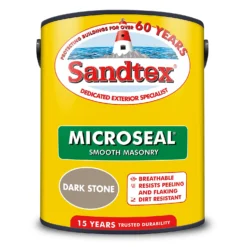 Sandtex® Ultra Smooth Masonry Paint Dark Stone - 5L -Wood Care Store 12808272 1804871499570705