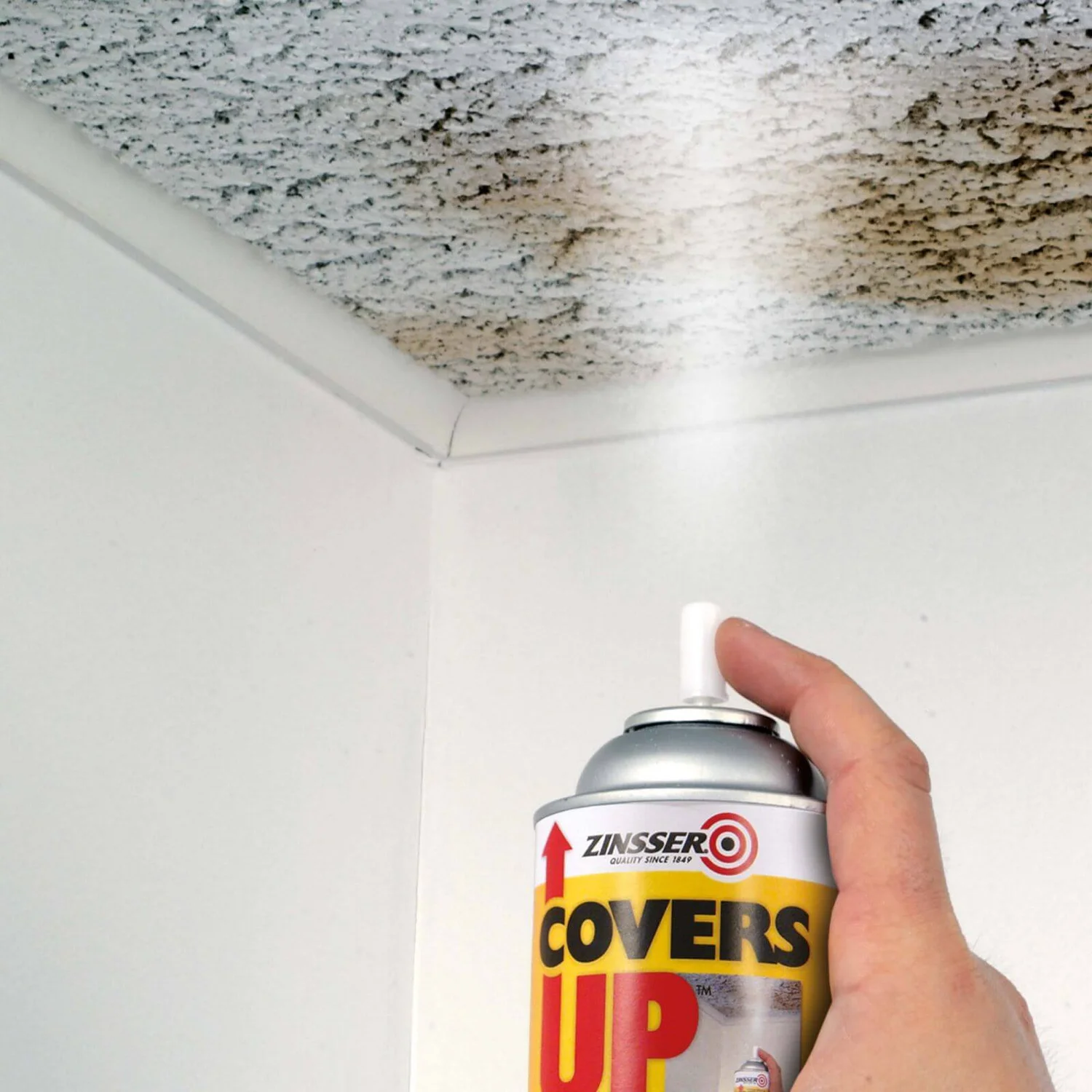 Zinsser White Covers Up Matt Spray Paint - 400ml 4 Zinsser White Covers Up Matt Spray Paint - 400ml - Image 2