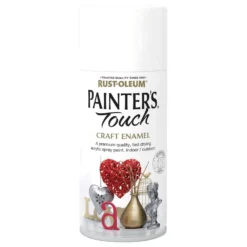 Rust-Oleum Painters Touch - Craft Enamel Spray Paint White Gloss - 150ml