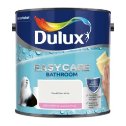 Dulux Easycare Bathroom Pure Brilliant White - Soft Sheen Paint - 2.5L 12 Dulux Easycare Bathroom Pure Brilliant White - Soft Sheen Paint - 2.5L -Wood Care Store 12809258 2034832985034035