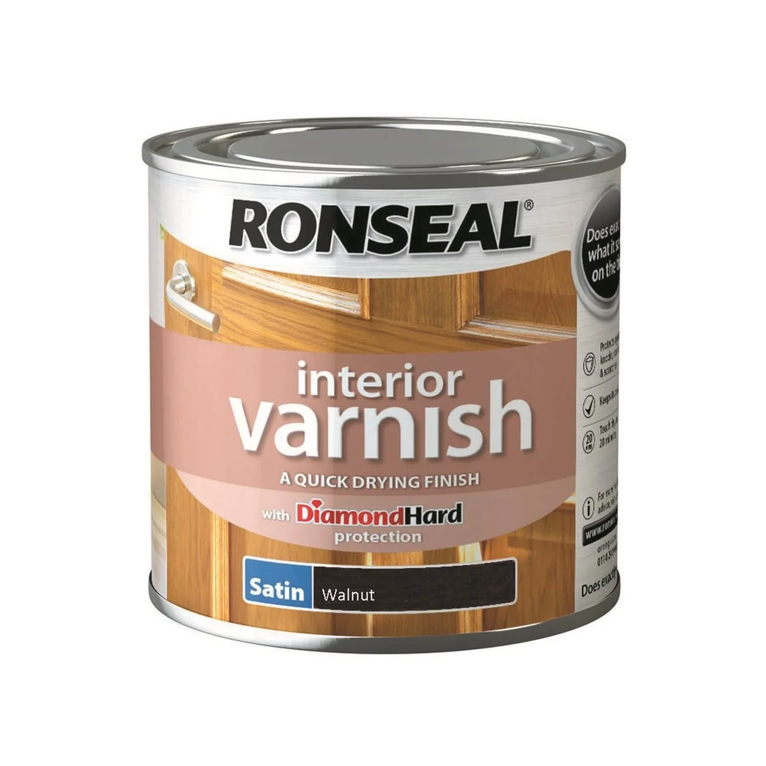 Ronseal Interior Varnish Satin Walnut - 250ml 3 Ronseal Interior Varnish Satin Walnut - 250ml