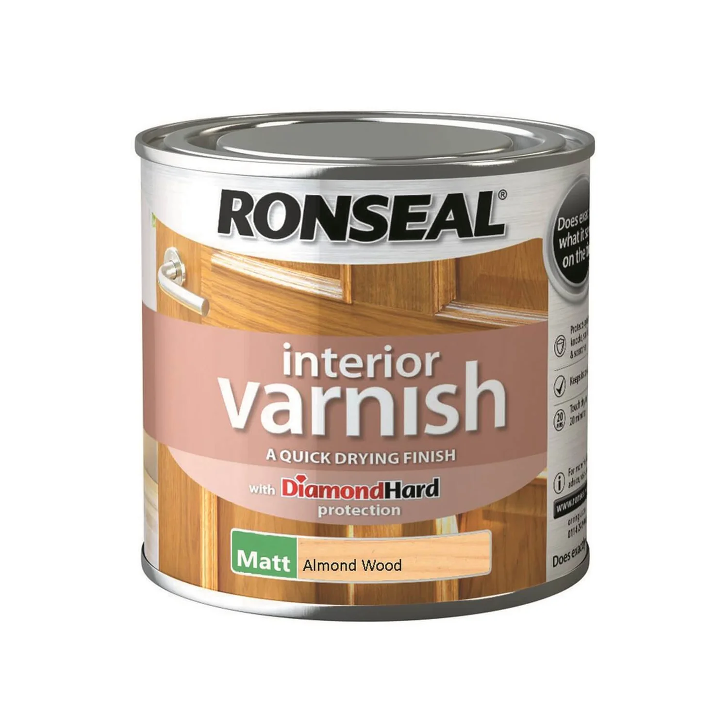 Ronseal Interior Varnish Matt Almond Wood - 250ml 3 Ronseal Interior Varnish Matt Almond Wood - 250ml