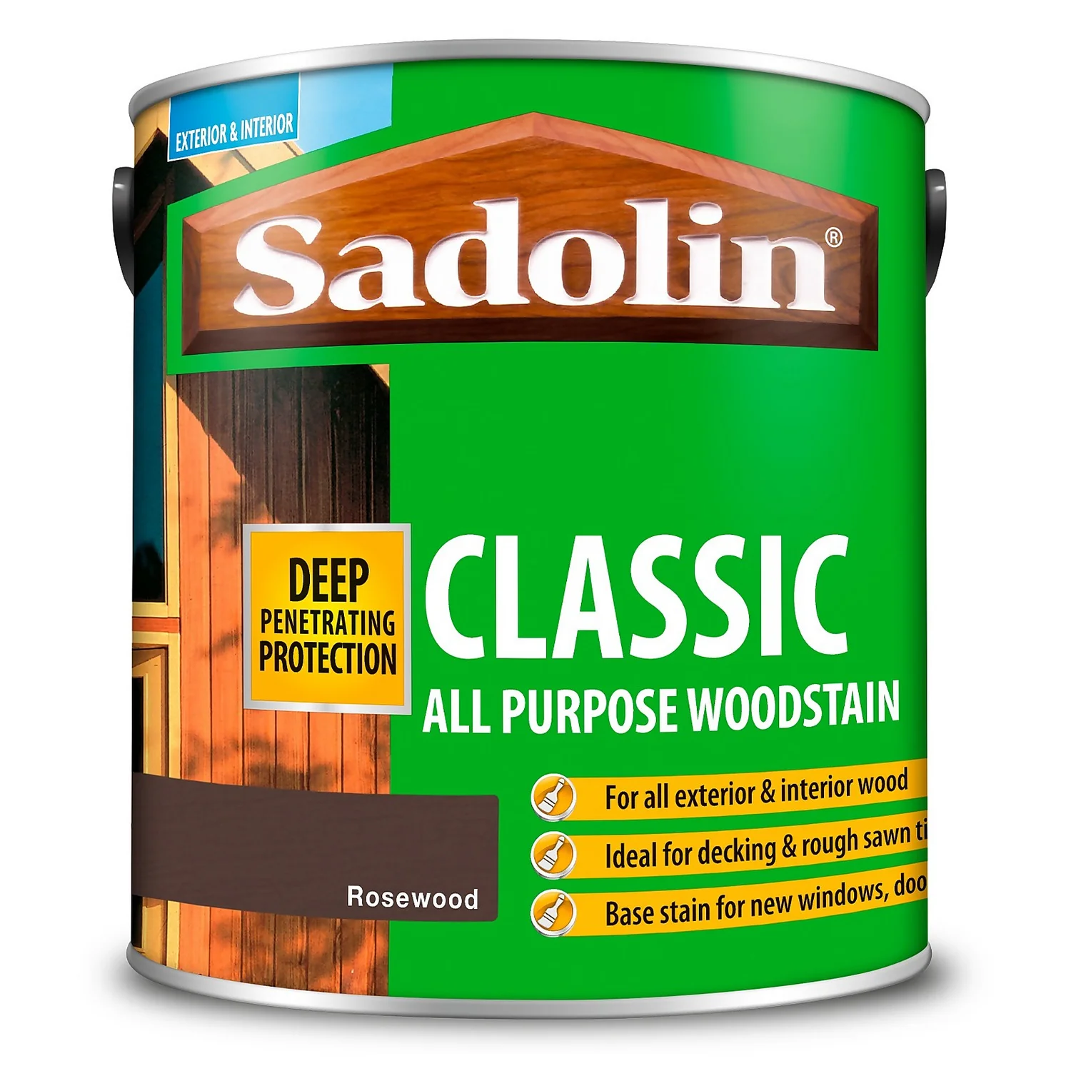 Sadolin Classic All Purpose Woodstain Rosewood - 2.5L 8 Sadolin Classic All Purpose Woodstain Rosewood - 2.5L - Image 6