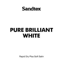 Sandtex® Rapid Dry Satin Paint Pure Brilliant White - 2.5L 17 Sandtex® Rapid Dry Satin Paint Pure Brilliant White - 2.5L -Wood Care Store 12813510 3194951367214639