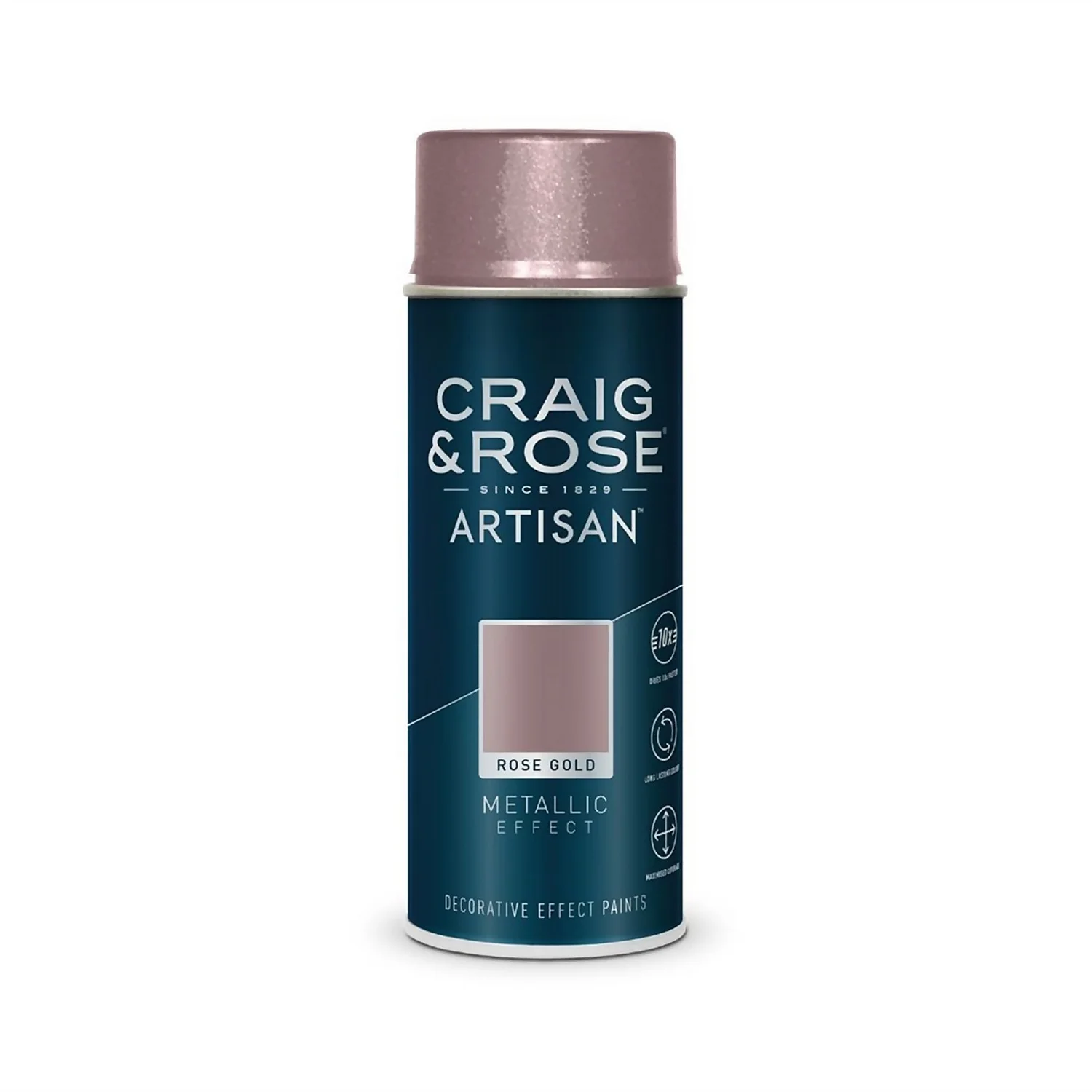 Craig & Rose Artisan Metallic Effect Spray Paint - Rose Gold - 400ml 3 Craig & Rose Artisan Metallic Effect Spray Paint - Rose Gold - 400ml