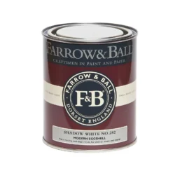 Farrow & Ball Modern Eggshell Paint Shadow White - 750ml -Wood Care Store 12820484 2134952656444737