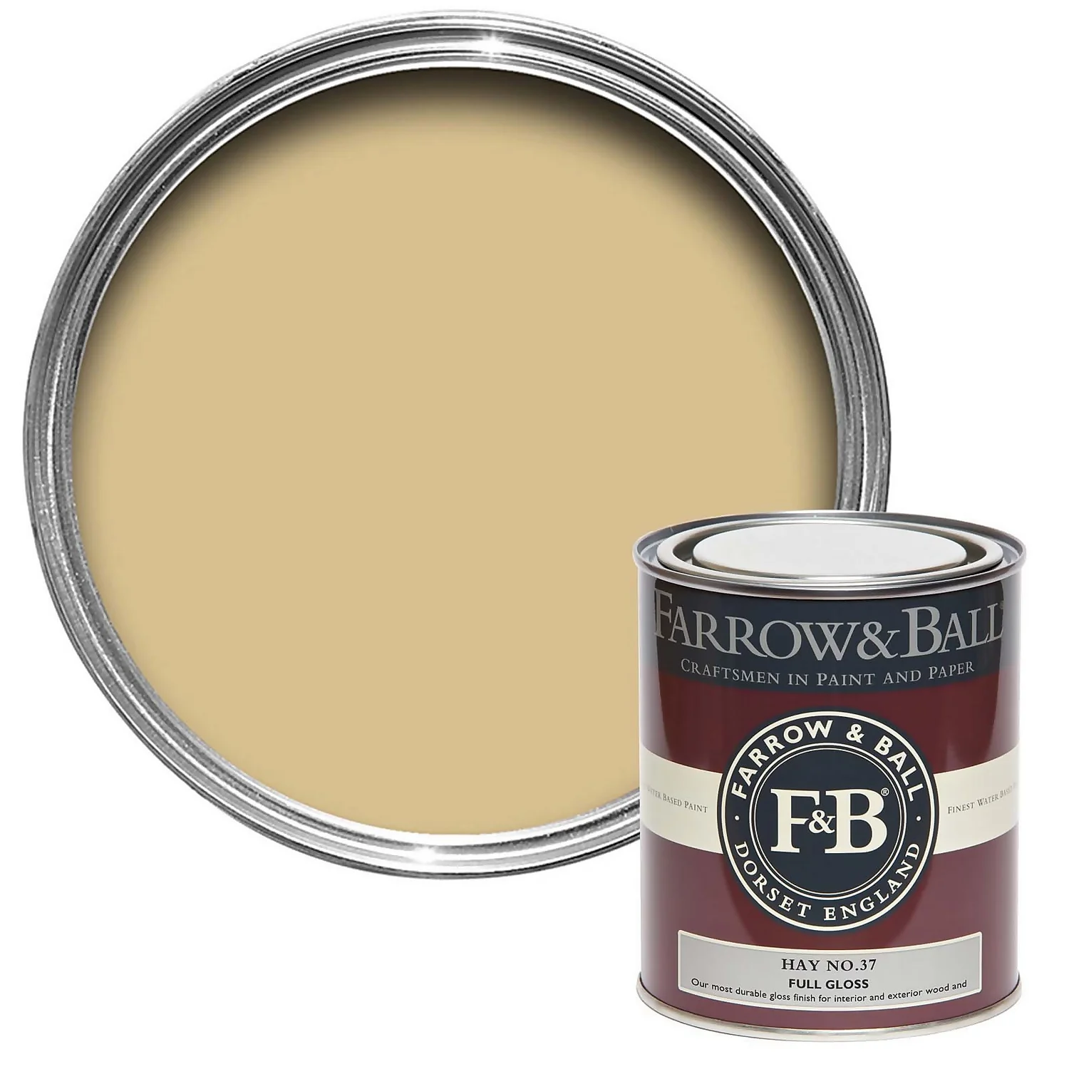 Farrow & Ball Full Gloss Hay - 750ml 3 Farrow & Ball Full Gloss Hay - 750ml