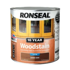 Ronseal 10 Year Woodstain Dark Oak Satin - 750ml 13 Ronseal 10 Year Woodstain Dark Oak Satin - 750ml -Wood Care Store 12820819 1734831918081065