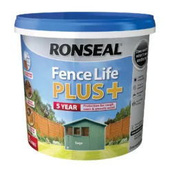 Ronseal Fence Life Plus Paint Sage - 5L 15 Ronseal Fence Life Plus Paint Sage - 5L -Wood Care Store 12821351 1614942086864861