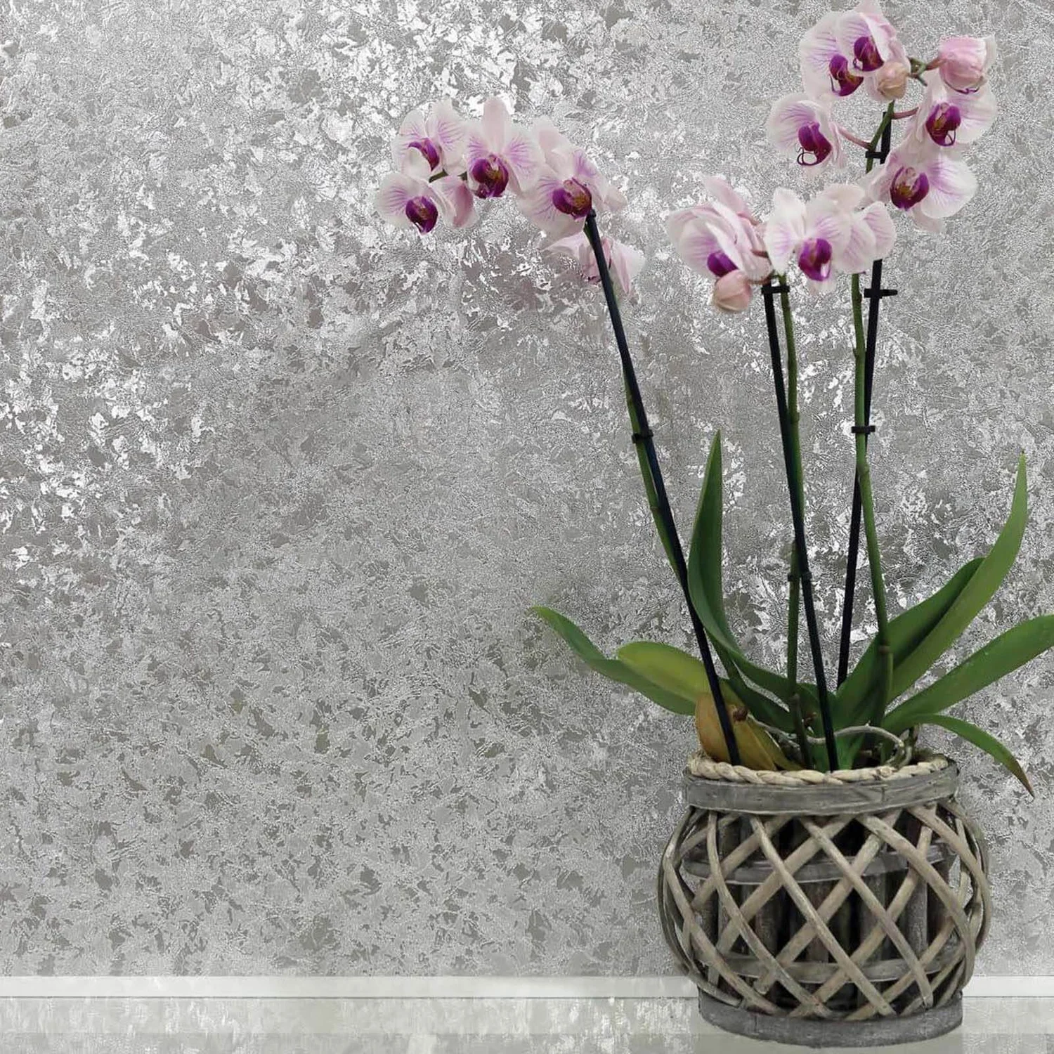 Arthouse Velvet Crush Plain Textured Metallic Silver Wallpaper 4 Arthouse Velvet Crush Plain Textured Metallic Silver Wallpaper - Image 2