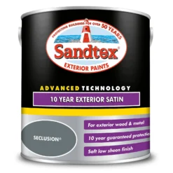 Sandtex® 10 Year Satin Paint Seclusion - 2.5L 16 Sandtex® 10 Year Satin Paint Seclusion - 2.5L -Wood Care Store 12823610 4044871823277680