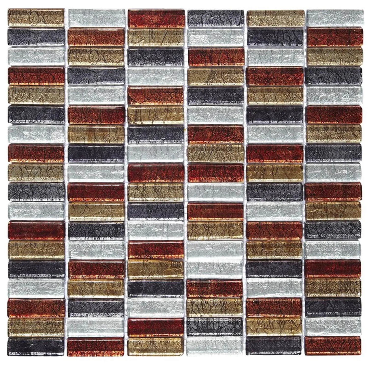House Of Mosaics Bangkok Linear Mosaic Tile (Sample Only) - 150 X 110mm 3 House Of Mosaics Bangkok Linear Mosaic Tile (Sample Only) - 150 X 110mm