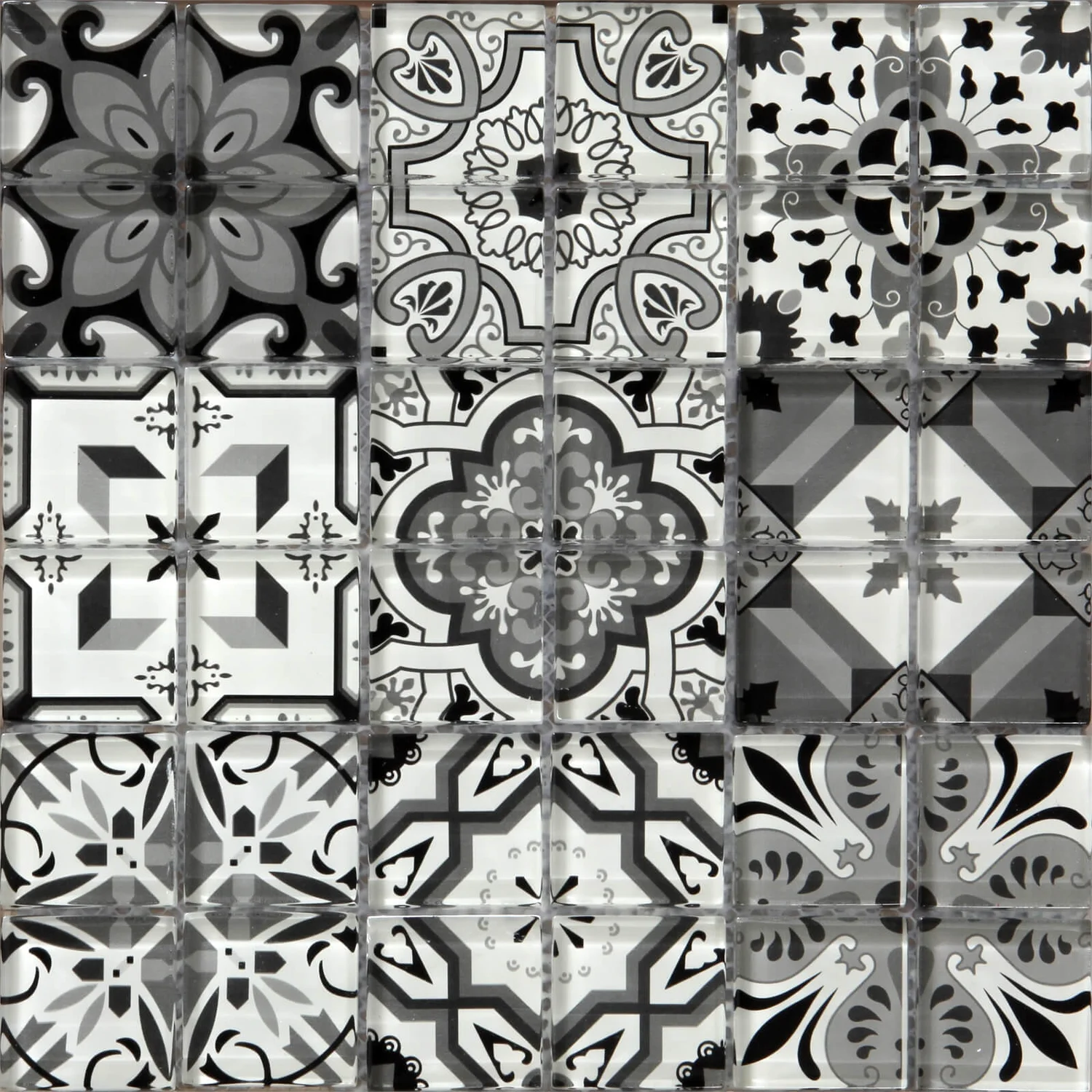 House Of Mosaics Geo Moroccan Black & White Mosaic Tile (Sample Only) - 150 X 110mm 3 House Of Mosaics Geo Moroccan Black & White Mosaic Tile (Sample Only) - 150 X 110mm