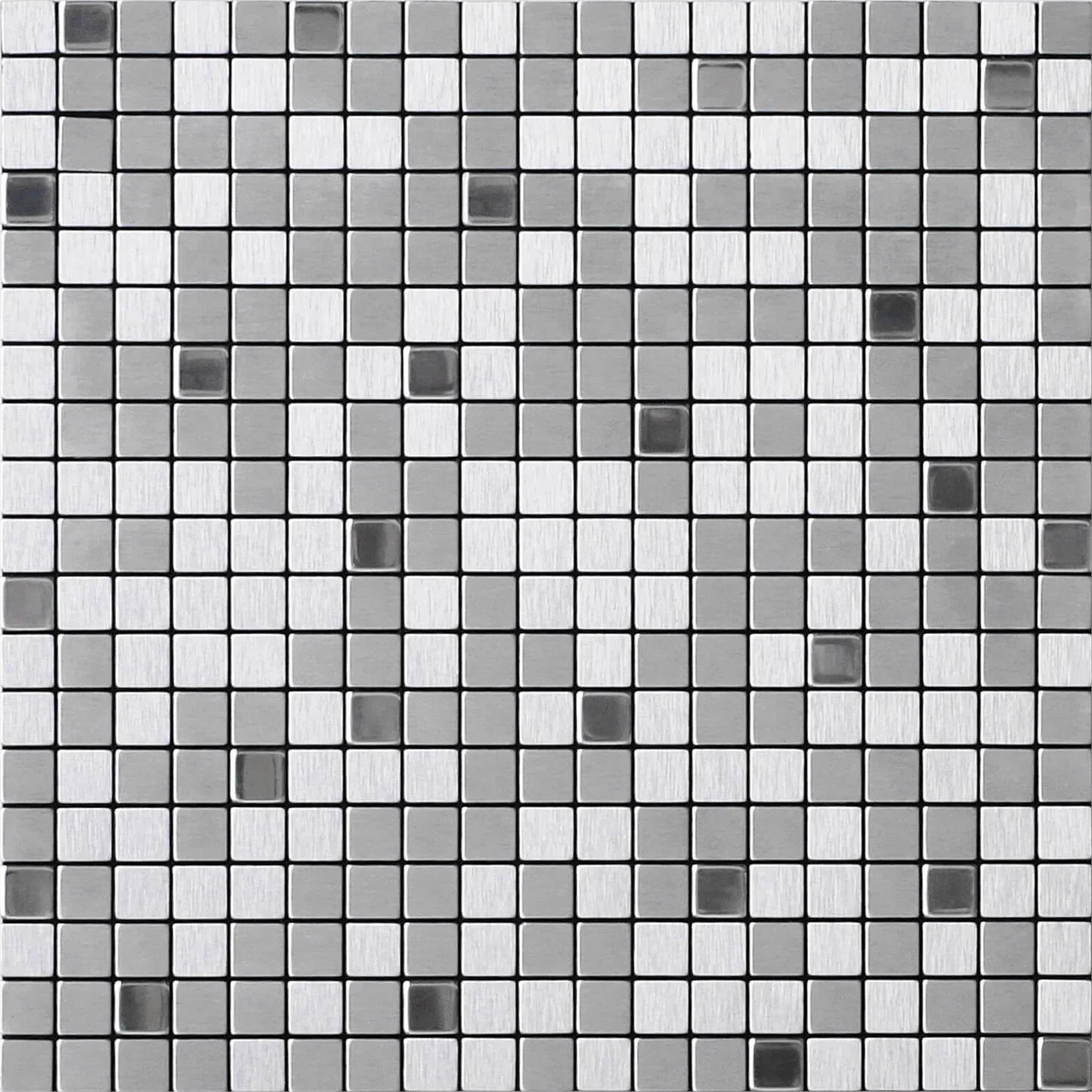 House Of Mosaics Riyadh Silver Mosaic Tile (Self-Adhesive) - 305 X 305mm 4 House Of Mosaics Riyadh Silver Mosaic Tile (Self-Adhesive) - 305 X 305mm - Image 2