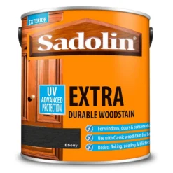 Sadolin Extra Durable Woodstain Ebony - 2.5L -Wood Care Store 12832497 5004951407132633