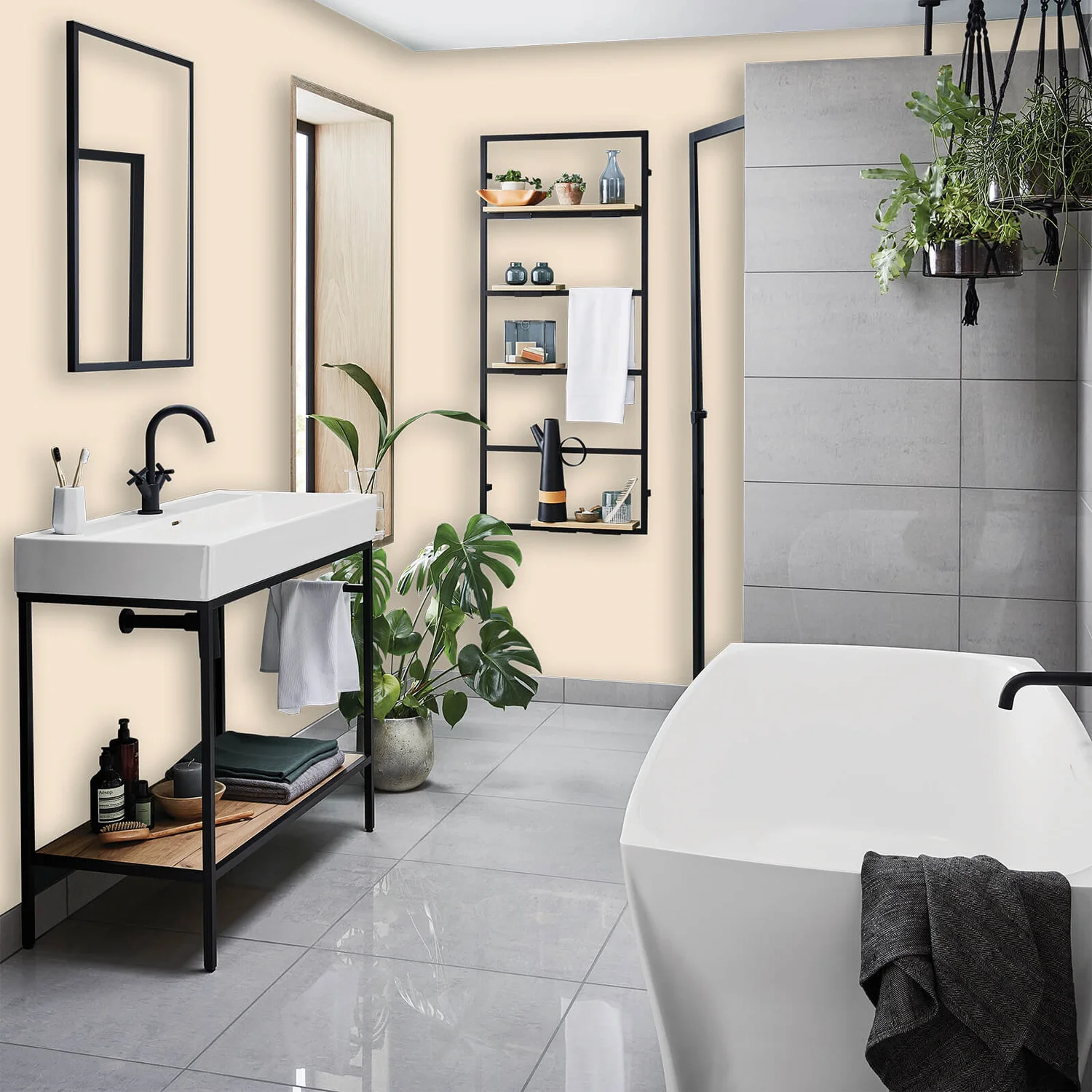 Homebase Bathroom Mid Sheen Paint - Magnolia 2.5L 5 Homebase Bathroom Mid Sheen Paint - Magnolia 2.5L - Image 3