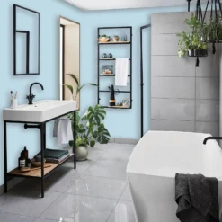 Homebase Bathroom Mid Sheen Paint - Blue Lace 2.5L 7 Homebase Bathroom Mid Sheen Paint - Blue Lace 2.5L -Wood Care Store 12832552 3664832979612717