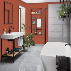 Homebase Bathroom Mid Sheen Paint - Orange Glow 2.5L -Wood Care Store 12832704 6094832981701962