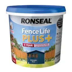 Ronseal Fence Life Plus Paint Midnight Blue - 5L -Wood Care Store 12833724 3694942087086534