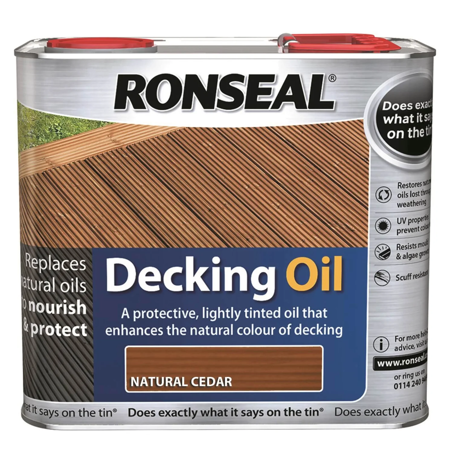 Ronseal Decking Oil Natural Cedar - 2.5L 3 Ronseal Decking Oil Natural Cedar - 2.5L