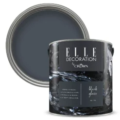 ELLE Decoration By Crown Flat Matt Paint Black Glass - 2.5L