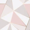 Fresco Apex Geometric Wallpaper - Pink & Rose Gold -Wood Care Store 12835580 2844831604244714