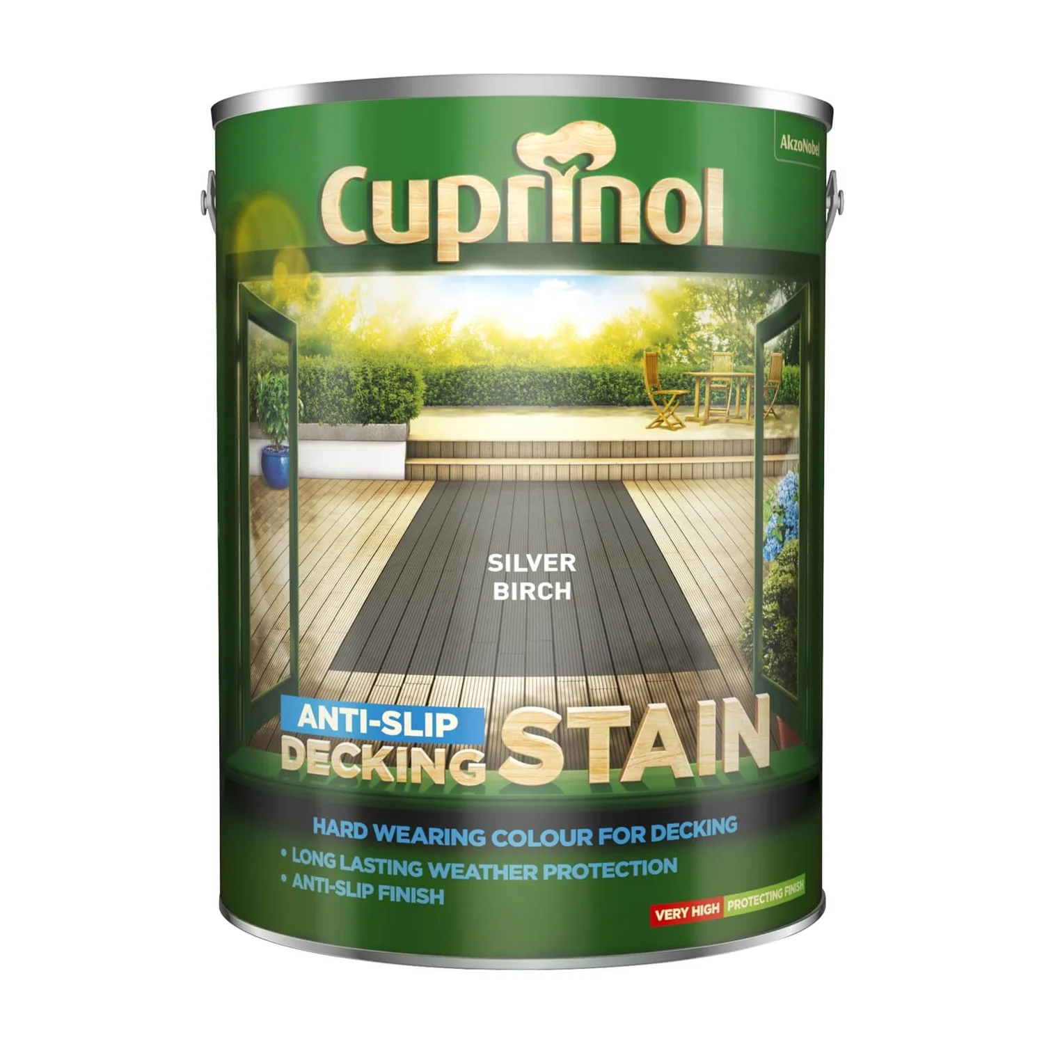 Cuprinol Anti-Slip Decking Stain - Silver Birch - 5L 3 Cuprinol Anti-Slip Decking Stain - Silver Birch - 5L