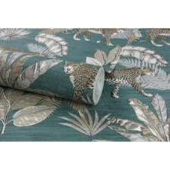 Grandeco Leopard Teal Paste The Wall Wallpaper 7 Grandeco Leopard Teal Paste The Wall Wallpaper -Wood Care Store 12837441 1384873385323806