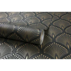Grandeco Layla Black Wallpaper -Wood Care Store 12839835 1654875696560847
