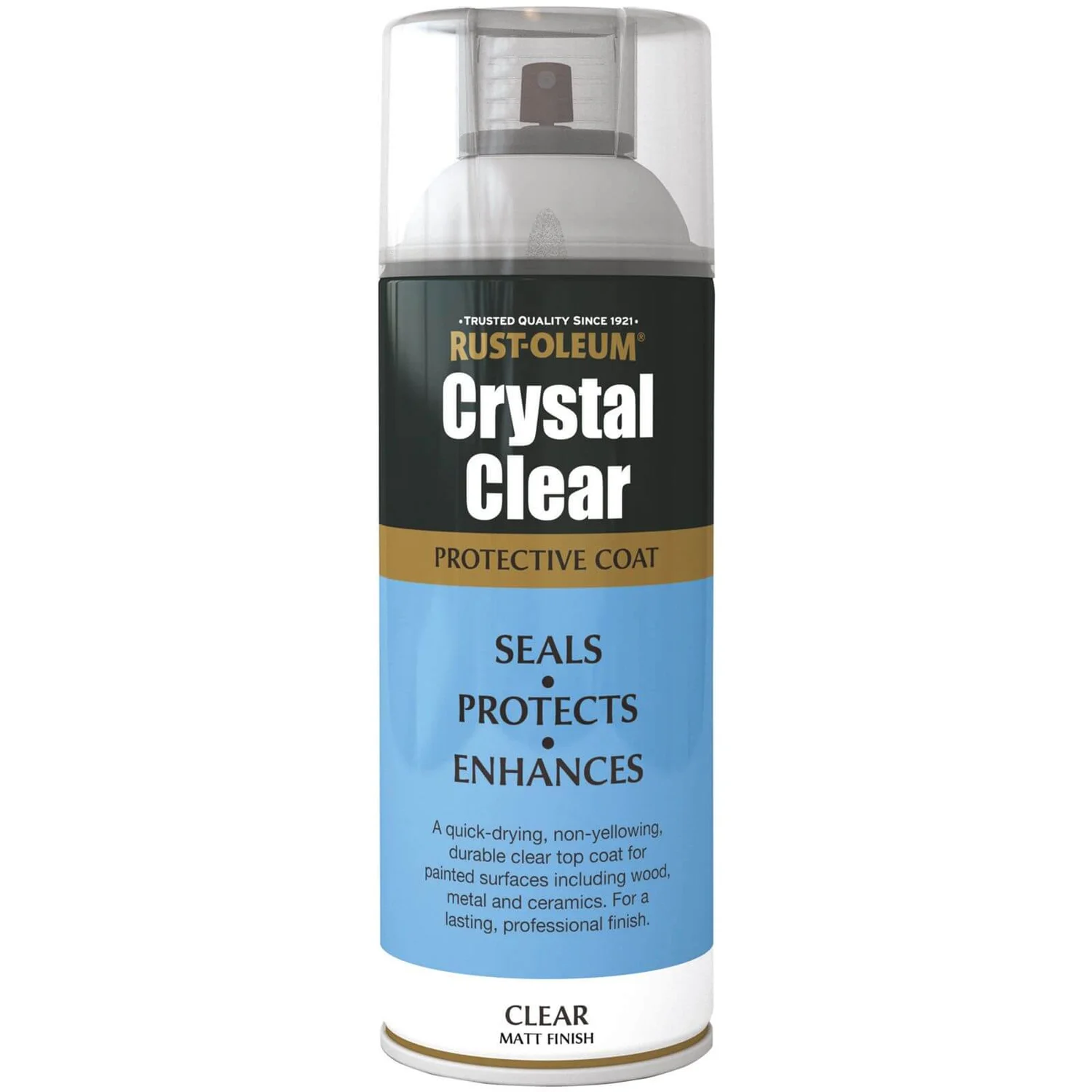 Rust-Oleum Matt Spray Paint - Crystal Clear - 400ml 3 Rust-Oleum Matt Spray Paint - Crystal Clear - 400ml