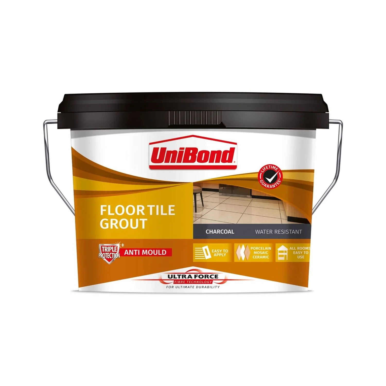 UniBond UltraForce Floor Tile Grout Black 3.75kg 3 UniBond UltraForce Floor Tile Grout Black 3.75kg