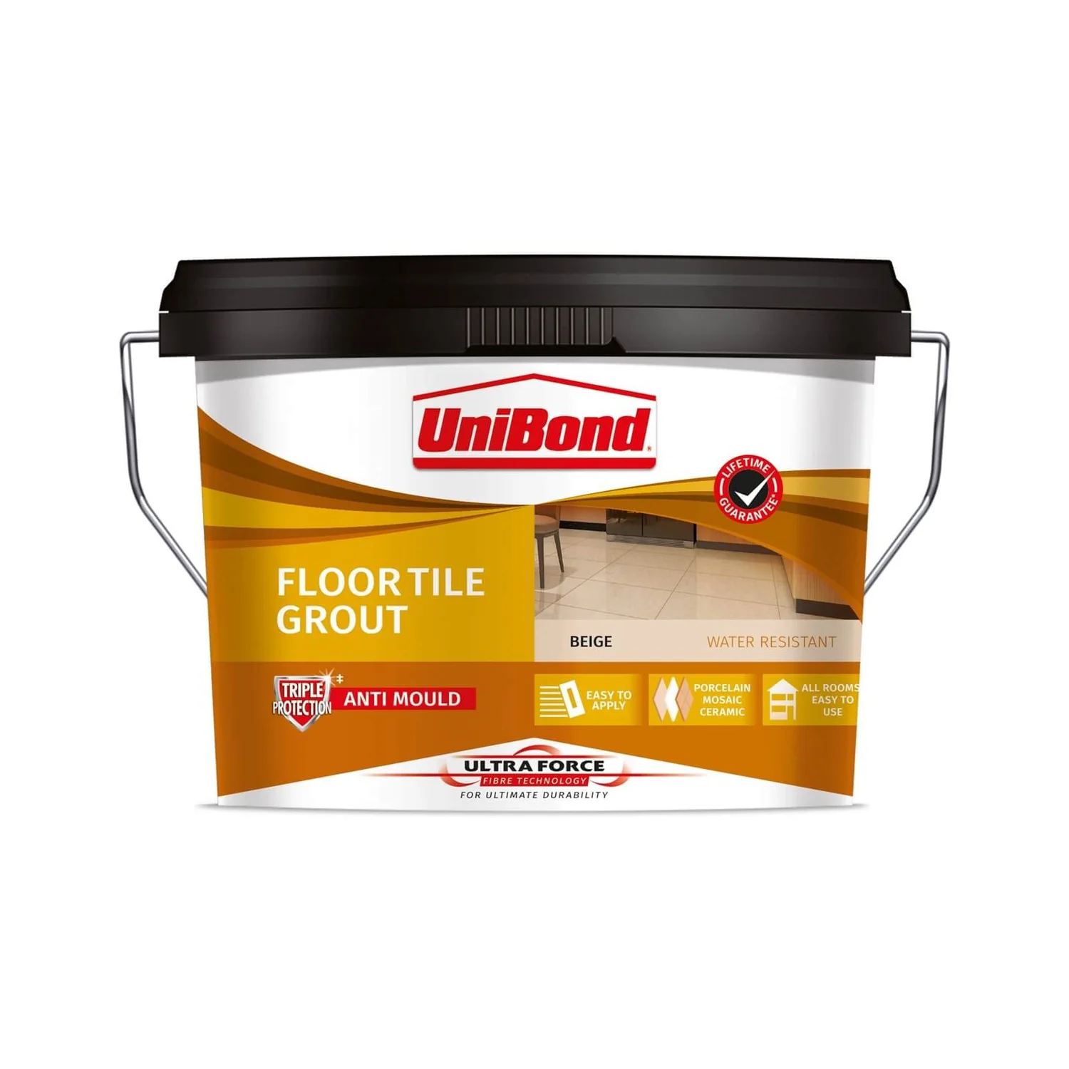 UniBond UltraForce Floor Tile Grout Beige 3.75kg 3 UniBond UltraForce Floor Tile Grout Beige 3.75kg