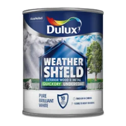 Dulux Weathershield Exterior Quick Dry Undercoat Pure Brilliant White - 750ml -Wood Care Store 12841492 1714832961446481