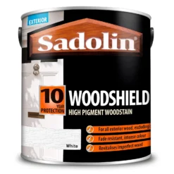 Sadolin Woodshield Woodstain White - 2.5L -Wood Care Store 12841501 6574951406759376