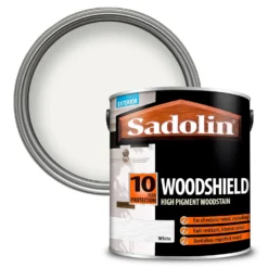 Sadolin Woodshield Woodstain White - 2.5L