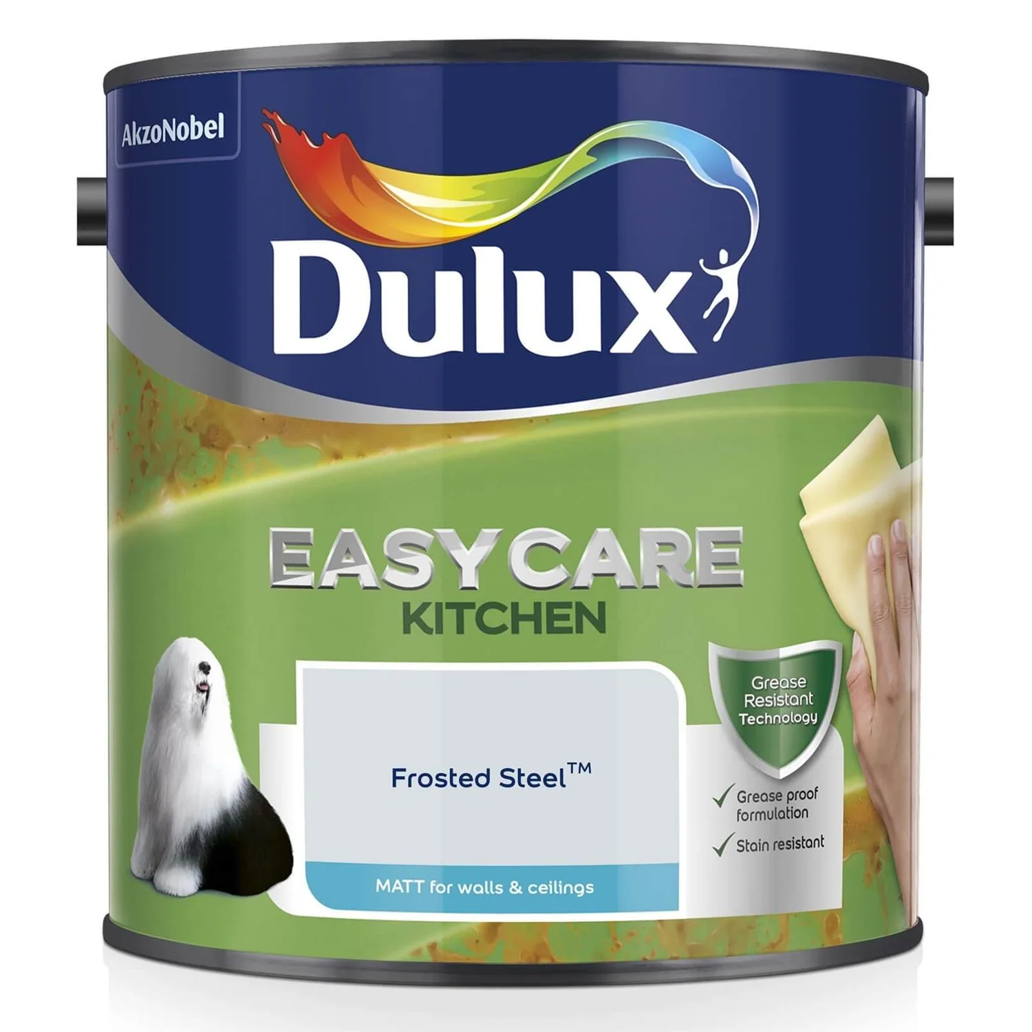 Dulux Easycare Kitchen Frosted Steel - Matt Paint - 2.5L 4 Dulux Easycare Kitchen Frosted Steel - Matt Paint - 2.5L - Image 2