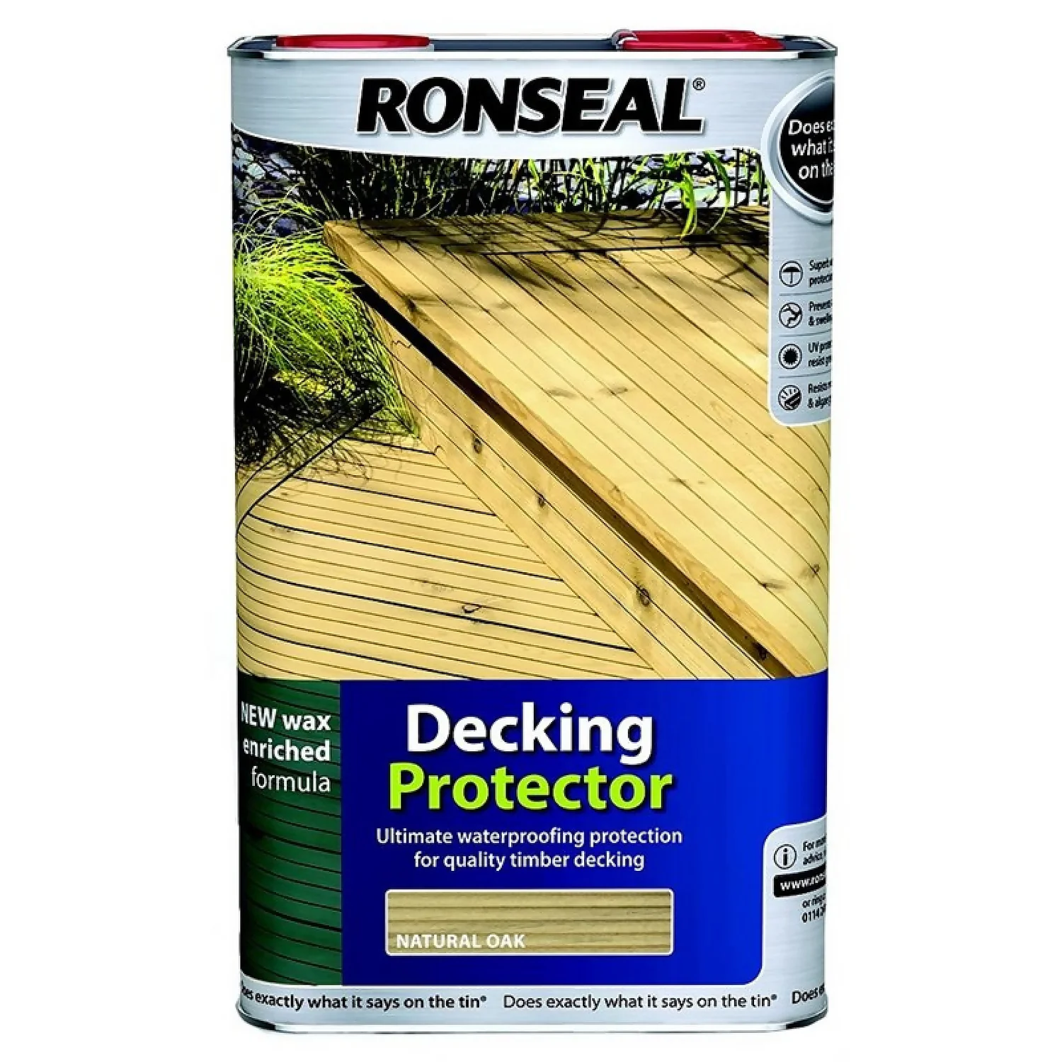 Ronseal Decking Protector Natural Oak - 5L 3 Ronseal Decking Protector Natural Oak - 5L