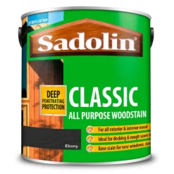 Sadolin Classic All Purpose Woodstain Ebony - 2.5L -Wood Care Store 12845195 1554955541606165