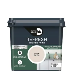Maison Deco Refresh Kitchen Cupboards, Worktops & Splashbacks Paint Linen - 750ml