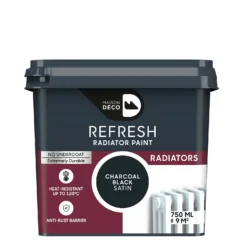 Maison Deco Refresh Radiator Paint Charcoal Black - 750ml