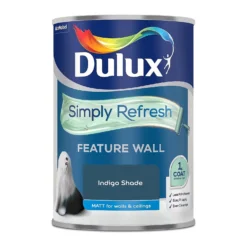 Dulux Simply Refresh Feature Wall One Coat Matt Emulsion Paint Indigo Shade - 1.25L -Wood Care Store 12881596 1264843863697194