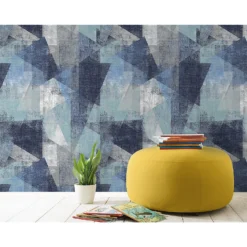 GrandecoLife Perspectives Vincent Blue Wallpaper -Wood Care Store 12881793 4844843755283431