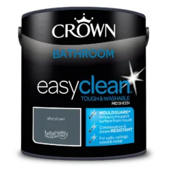 Crown Easyclean® Mouldguard+ Bathroom Mid Sheen Washable Multi Surface Paint Aftershow® - 2.5 L -Wood Care Store 12886751 1764853415506034