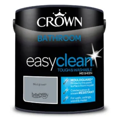 Crown Easyclean® Mouldguard+ Bathroom Mid Sheen Washable Multi Surface Paint Blue Gravel® - 2.5L -Wood Care Store 12886755 1594853415650199