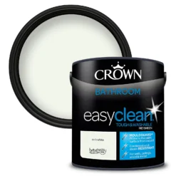 Crown Easyclean® Mouldguard+ Bathroom Mid Sheen Washable Multi Surface Paint Milk White® - 2.5L