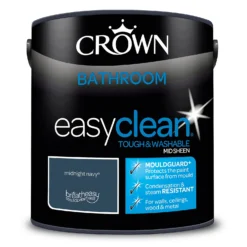 Crown Easyclean® Mouldguard+ Bathroom Mid Sheen Washable Multi Surface Paint Midnight Navy® - 2.5L -Wood Care Store 12886764 2094853415810933